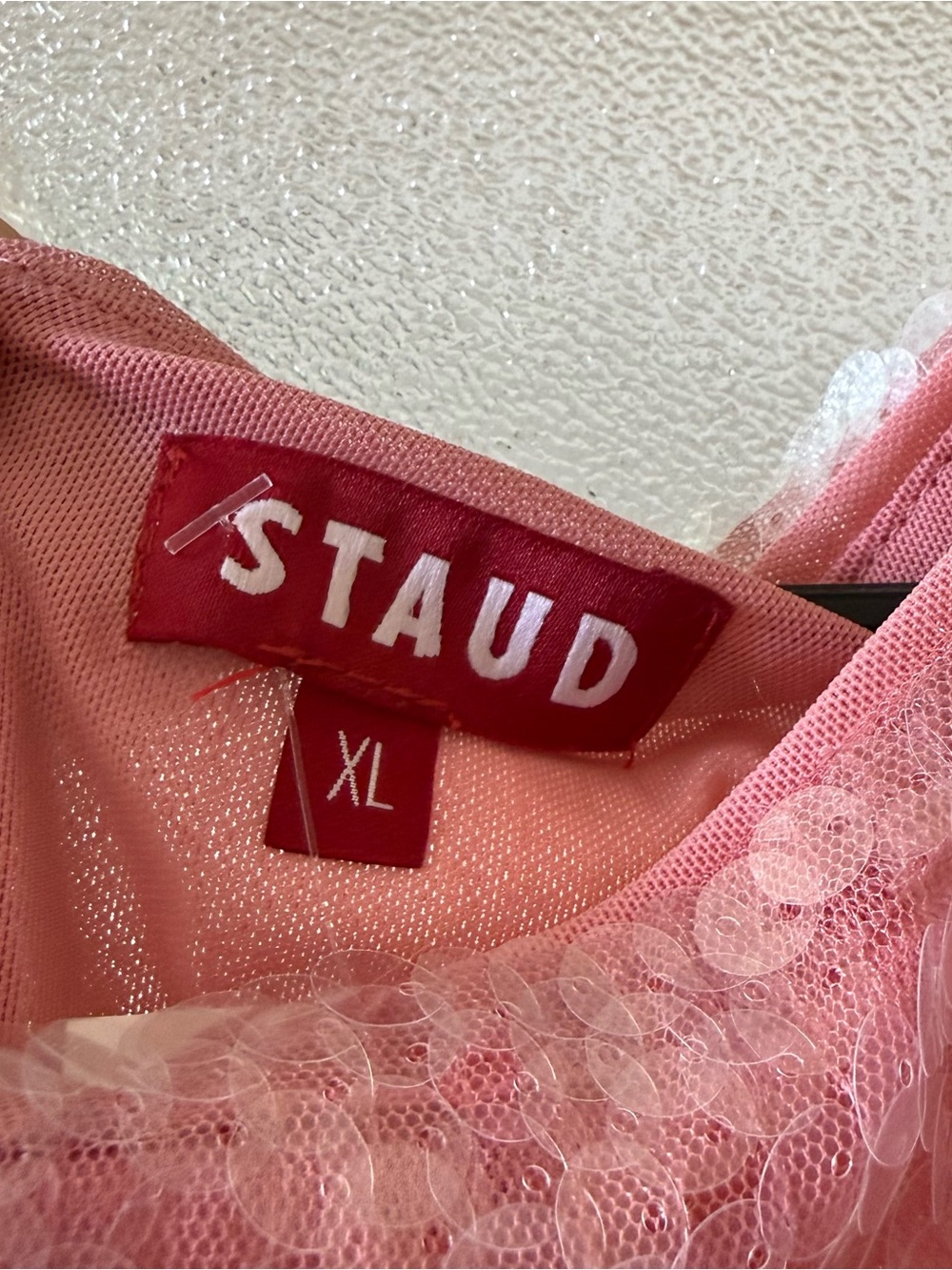 STAUD Eton Mini Sequin Dress in Sienna Pink Sz XL - Picture 8 of 9